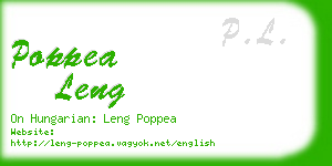 poppea leng business card